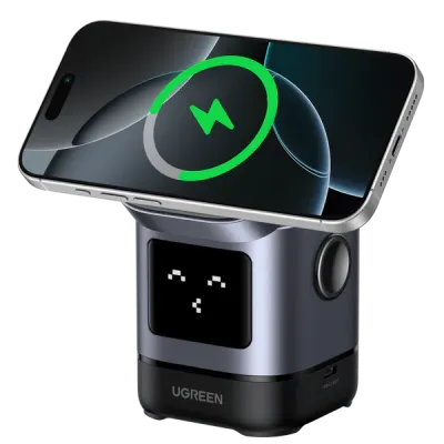 Cargador Inalámbrico Magnético UGREEN 2 en 1 | Carga Rápida 15W Compatible para iPhone✔️​