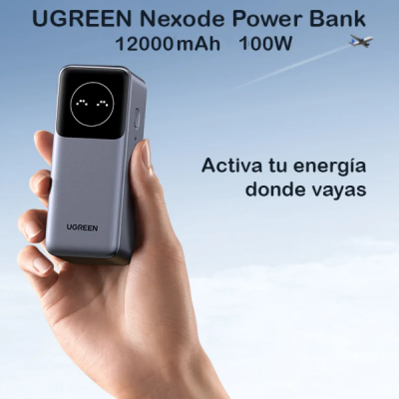 Cargador Portátil Ugreen Nexode 12000mAh 100W🔋 Carga Rápida para iPhone Laptop y Más 🚀Envío 24h Perú