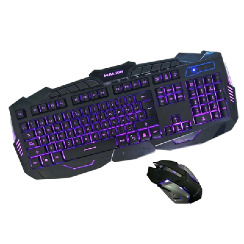 Combo Gamer Teclado y Mouse Halion Draco HA 518c | RGB Mecánico y Precisión para Juegos