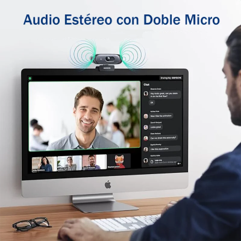Webcam para PC UGREEN 2K 30FPS CM778 Micrófono Dual USB
