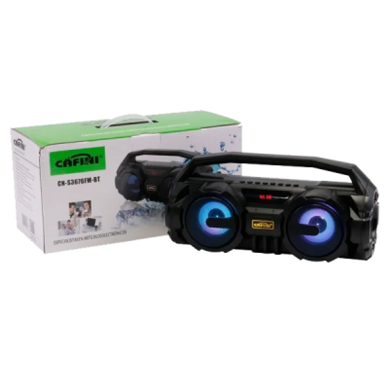 Parlante Portátil Cafini CN S3676 Bluetooth FM USB LED RGB