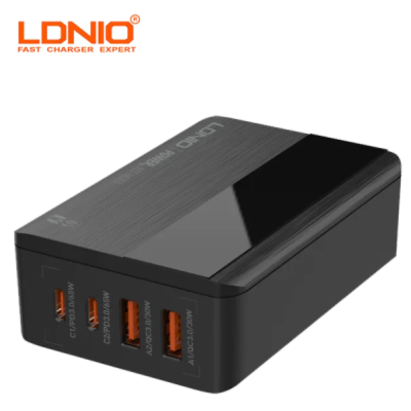 Cargador de escritorio LDNIO 65W | Carga Rápdia Múltiples Dispositivos