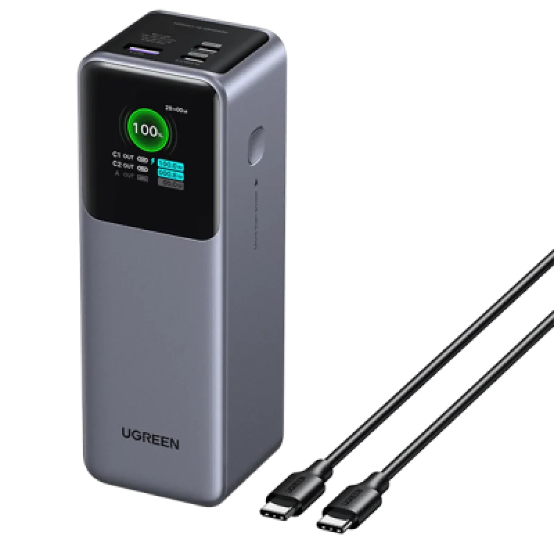 Cargador Portátil Ugreen Nexode 200W 25000mAh| Power Bank Fast Charger para Laptop y Celular✨