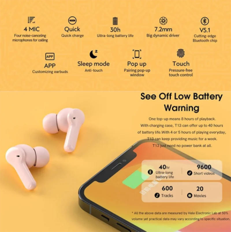 Audífonos Inalámbricos QCY T13 AirPods Bluetooth | Sonido Claro y Confort