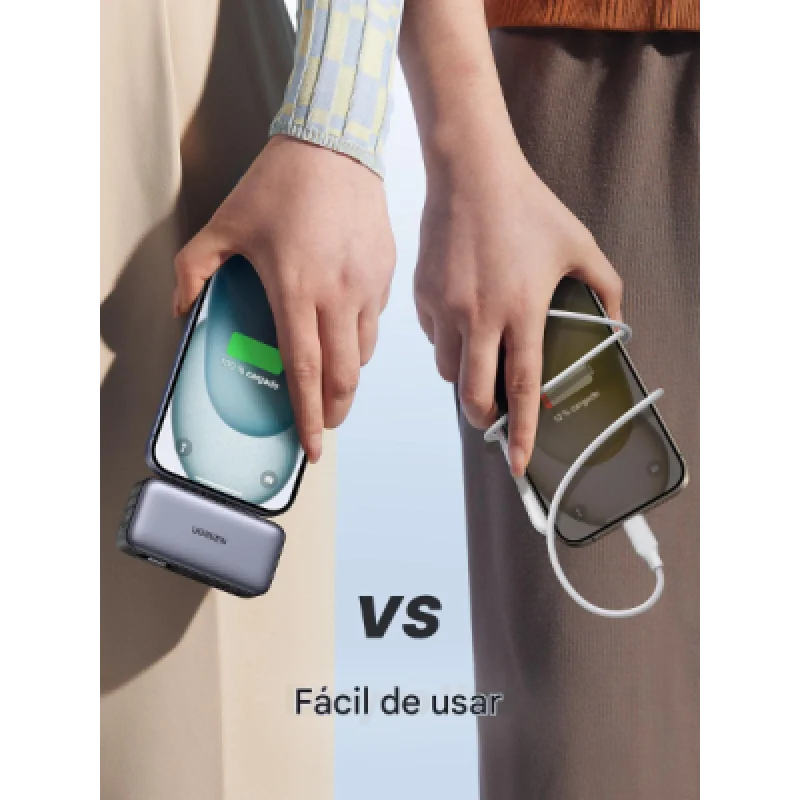 Power Bank UGREEN PB503 5000 mAh con carga rápida 20 W y conector USB‑C integrado