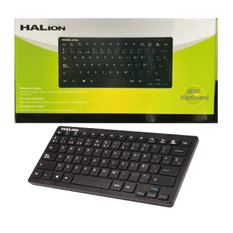 Mini Teclado USB Halion HA K126 | Portátil Preciso y Funcional para tu PC