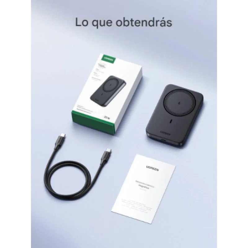 Power Bank UGREEN Magnético Q1  20W 10000 mAh  con Carga Inalámbrica + Cable
