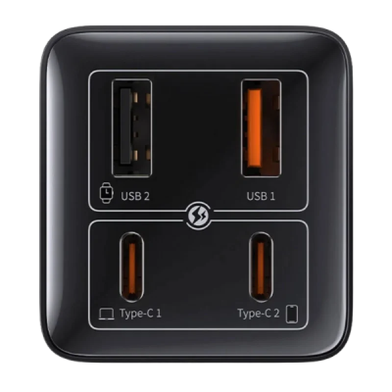 Baseus GaN 6 Pro – Cargador de pared 4 puertos + Cable USB C a USB C 1 m 100 W