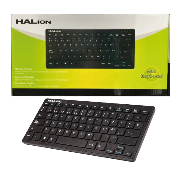 Mini Teclado USB Halion HA-K126 | Portátil, Preciso y Funcional para tu PC