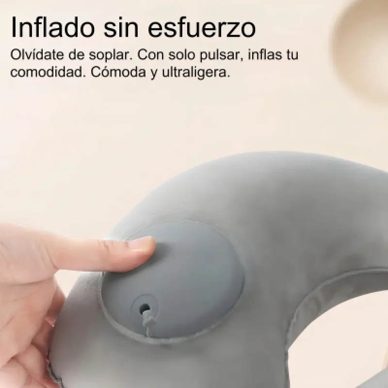 ⭐ Almohada de Cuello Inflable BOMIDI U02 | Ideal para Casa o Viaje