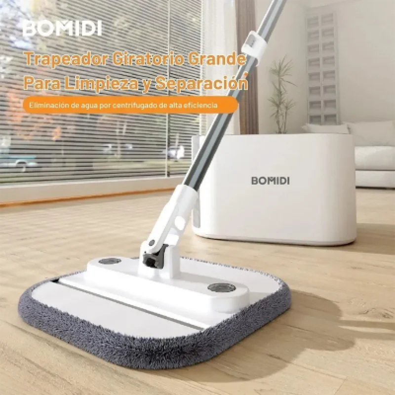🧹 Trapeador Giratorio 360° Bomidi M20 con 2 Mopas de Microfibra