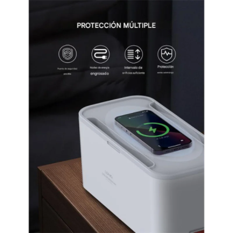 Regleta con Cargador Inalámbrico 15W y Puertos USB Rápidos LDNIO