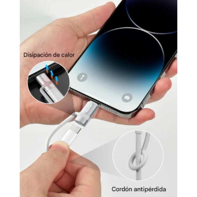 Adaptador LDNIO USB C Hembra a Lightning Macho 30W PD