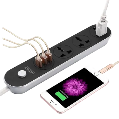 Supresor de Picos LDNIO SC3301 con 3 Tomacorrientes y 5 Puertos USB