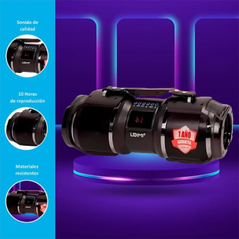 Parlante Portátil Lidimi LD S1684 | Altavoz Inalámbrico Bluetooth con Sonido Potente y Batería de Larga Duración
