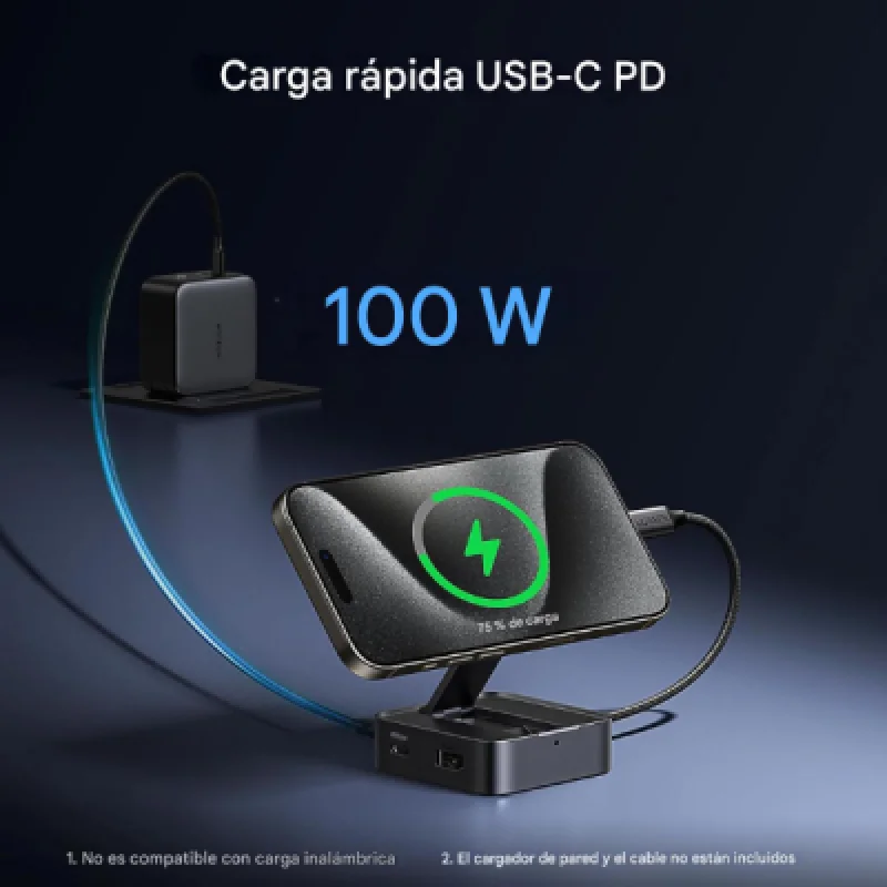 UGREEN CM801 35590 – Hub USB C 4 en 1 con HDMI 4K y PD 100W