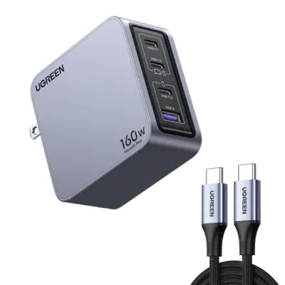 UGREEN Nexode Pro 160W (25876) — Carga rápida GaN 4 Puertos para MacBook iPhone y más