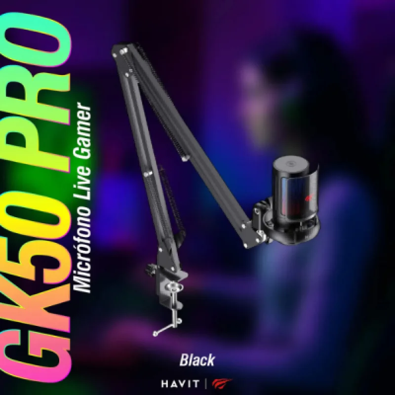 Micrófono Havit GK50 Pro RGB USB para Gaming y Streaming