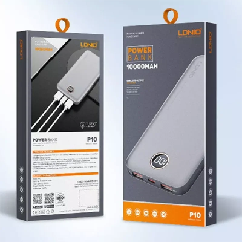 Batería Externa Portátil LDNIO P10 37W 10000mAh