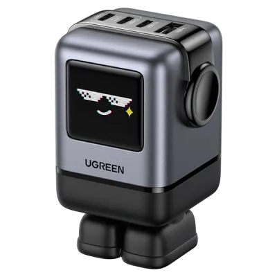Cargador Rápido Ugreen Robot 100W GaN 4 Puertos