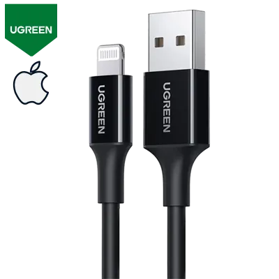 Cable USB-A Lightning UGREEN MFi 1m 2.4A Carga Rápida para iPhone y iPad🏷️