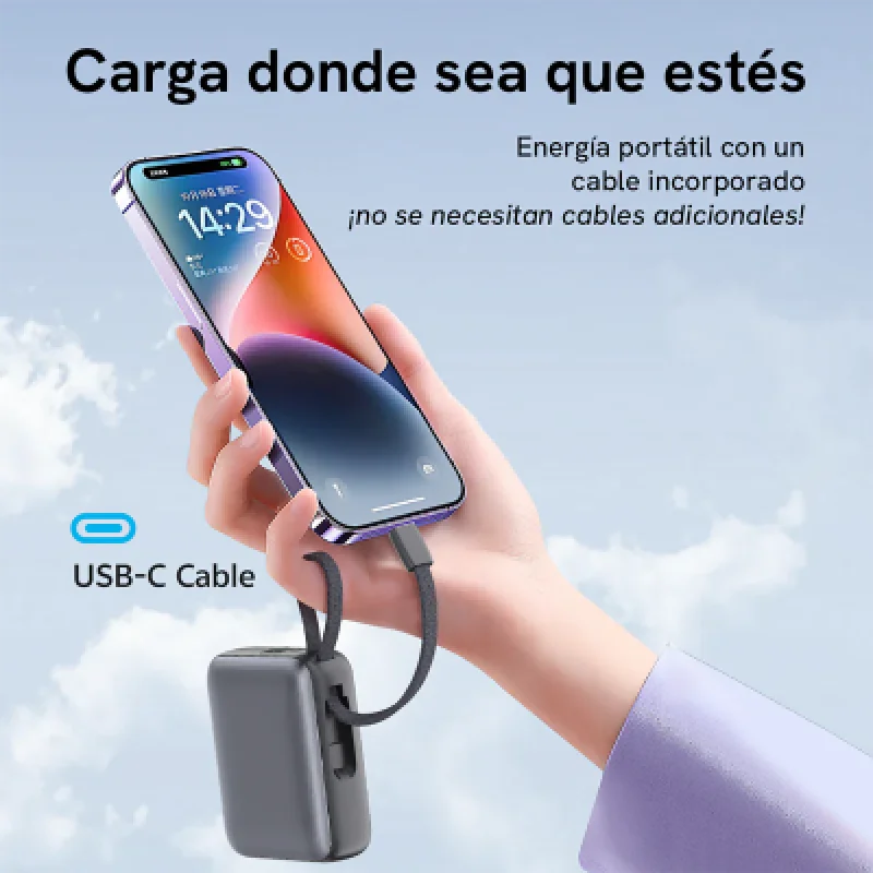 Cargador Portátil QCY 10000mAh 35W Power Bank PD10C Fast Charge