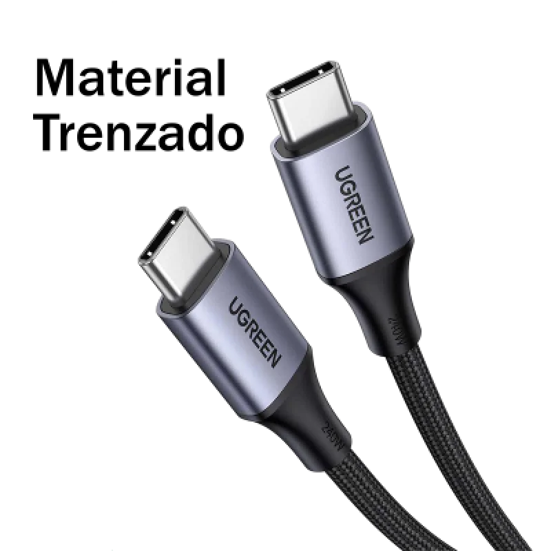 Cable USB-C Ugreen 240W PD 3.1 1M | Carga Rápida para MacBook y iPhone