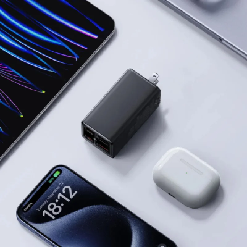 Baseus GaN 6 Pro – Cargador de pared 4 puertos + Cable USB C a USB C 1 m 100 W