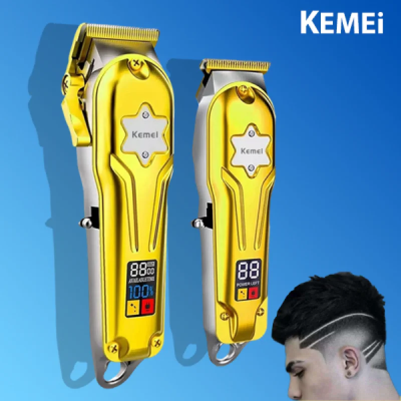 Máquina Cortapelos Profesional KEMEI KM 2011 con Patillera | Combo Completo para Hombres   Cortadora de Pelo de Alta Calidad