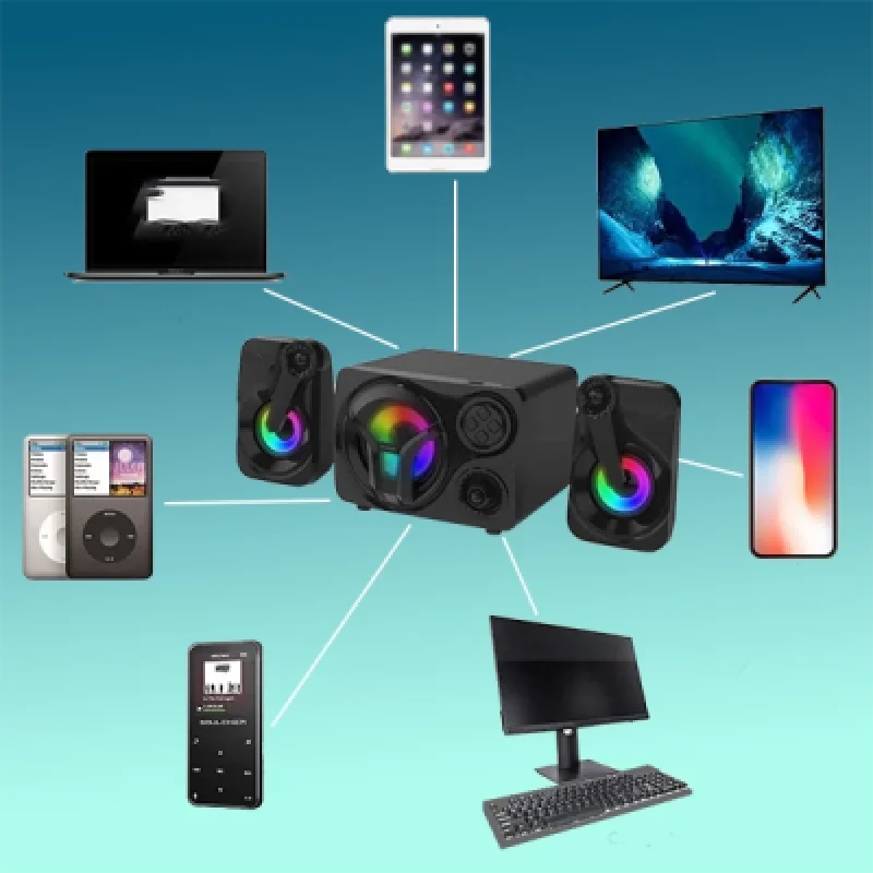 Parlante para PC Cafini CN M2551 Bluetooth Subwoofer Surround Bass | Sonido Potente y Diseño Moderno para tu Oficina o Sala