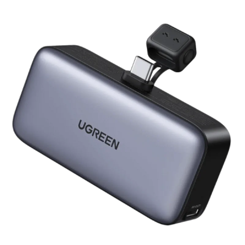 Power Bank UGREEN PB503 5000 mAh con carga rápida 20 W y conector USB‑C integrado