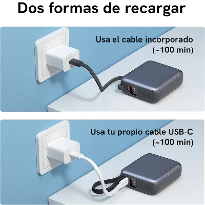 Cargador Portátil QCY 10000mAh 35W Power Bank PD10C Fast Charge