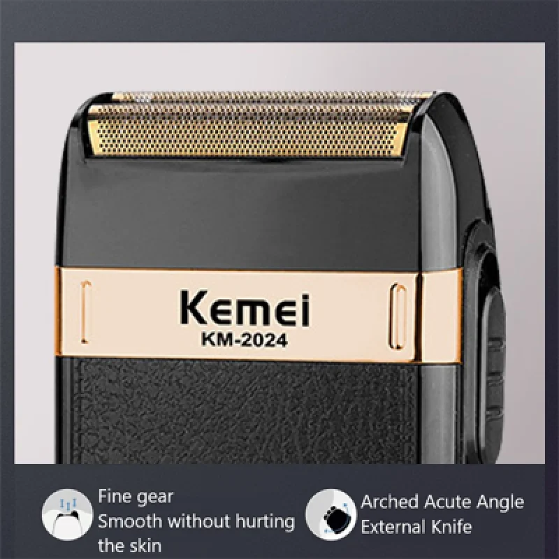 Máquina de Afeitar Eléctrica Kemei KM 2024 para Hombre | Alta Potencia y Diseño Compacto