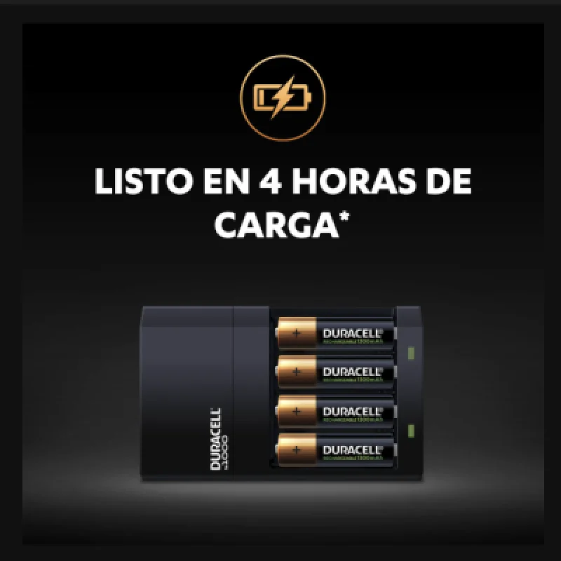 Pilas Recargables Duracell con Cargador Hi Speed AA y AAA