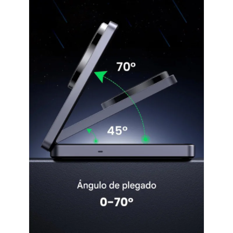 UGREEN W706 45023 – Cargador Inalámbrico Magnético 2 en 1 15W
