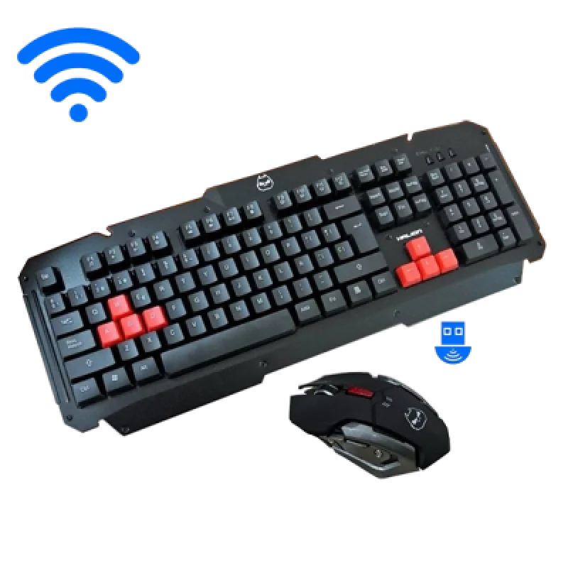 Combo Gamer Inalámbrico 2 en 1 Halion Saturn HA KW509C | Teclado y Mouse Gamer Inalámbrico