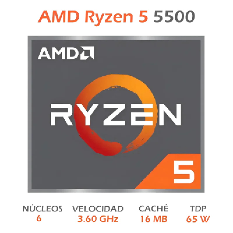 Procesador AMD Ryzen 5 5500 6 Núcleos 4.2GHz