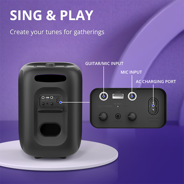 Altavoz Bluetooth Tronsmart Halo 200 con Karaoke y Micrófono Inalámbrico | Perfecto para Fiestas y Eventos