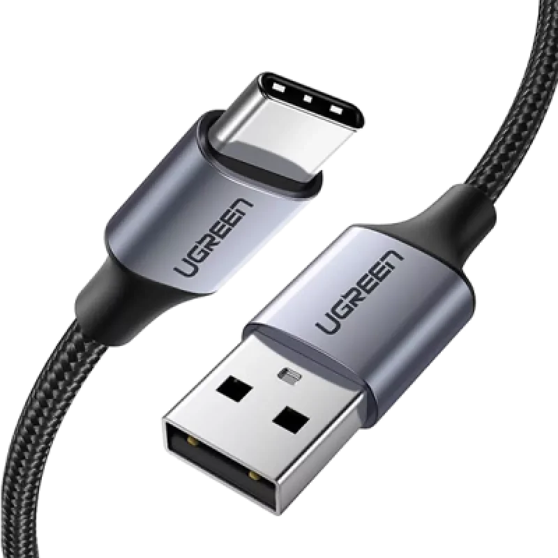 Ugreen Cable de Datos USB A a USB C 2m Trenzado de Aluminio Niquelado