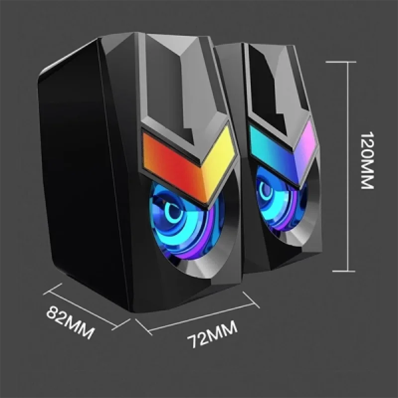 Parlante para pc Halion H S118 con Iluminación RGB | Sonido Potente y Estilo Gaming