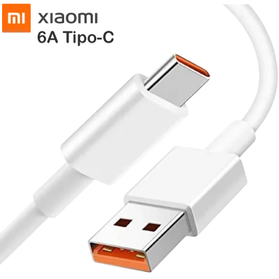 Cable Xiaomi 120W 6A USB-A a USB-C 1m Carga Rápida ⚡