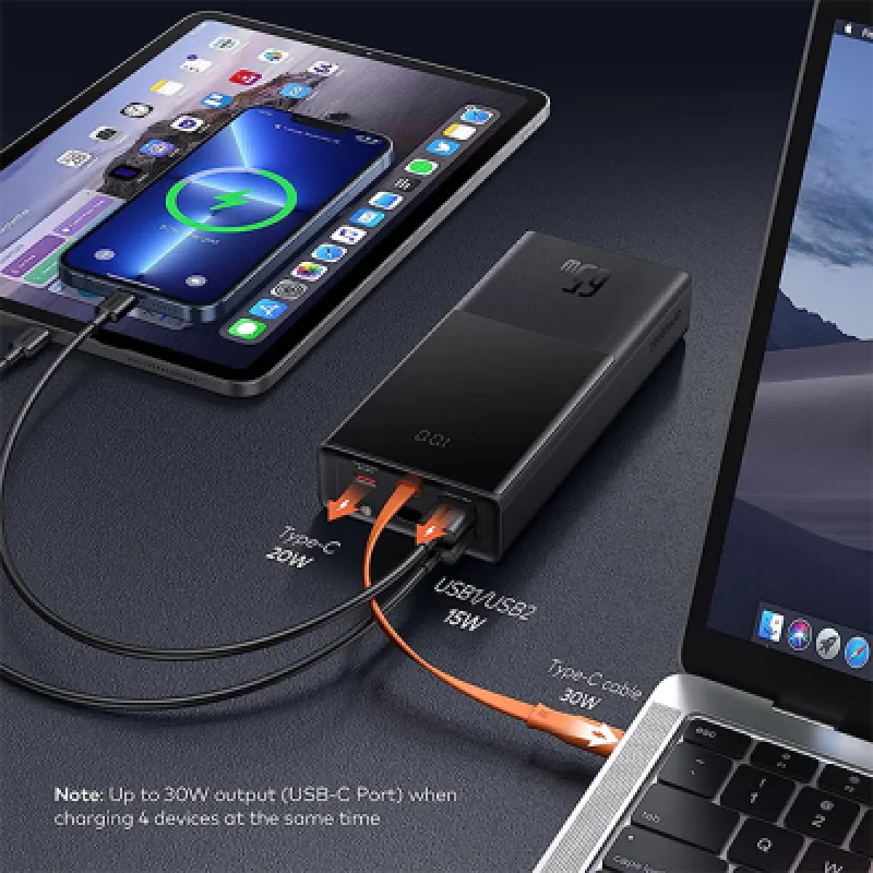 Batería externa portátil Power Bank Baseus 65W 20000mAh | Carga rápida para celular