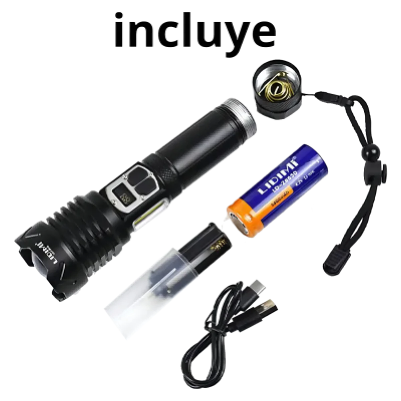 🔦 flashlight LED Recargable Ledimi 30W 2Km | Envío a Perú