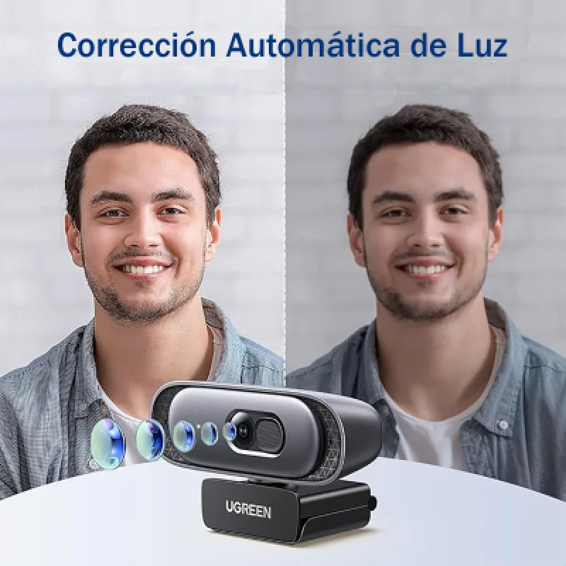 Webcam para PC UGREEN 2K 30FPS CM778 Micrófono Dual USB