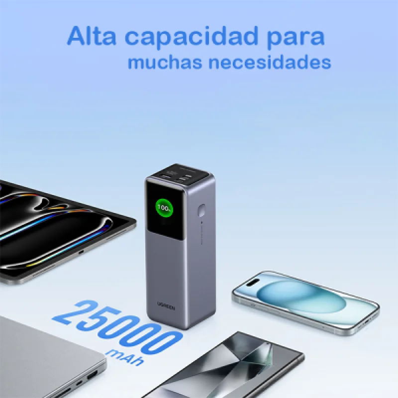 Cargador Portátil Ugreen Nexode 200W 25000mAh| Power Bank Fast Charger para Laptop y Celular✨