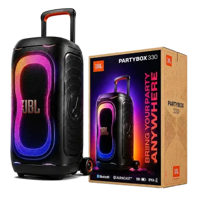 🔊 JBL PartyBox 330: Altavoz Bluetooth Potente de 280W con Luces y Auracast™