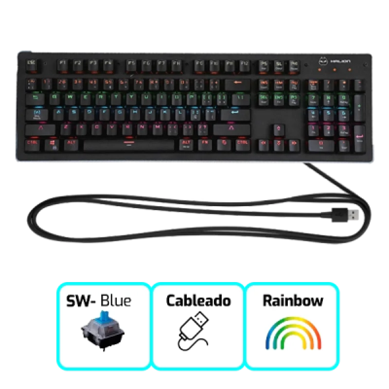 Teclado Mecánico Gamer Halion Apolo II HA K935 | Velocidad Precisión y Estilo para Gamers