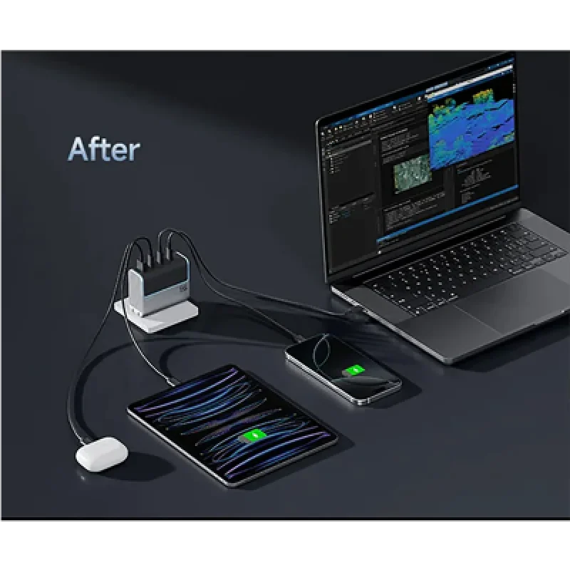 ⚡ Cargador CUKTECH 140W GaN USB-C 4 Puertos | Rápido y Seguro