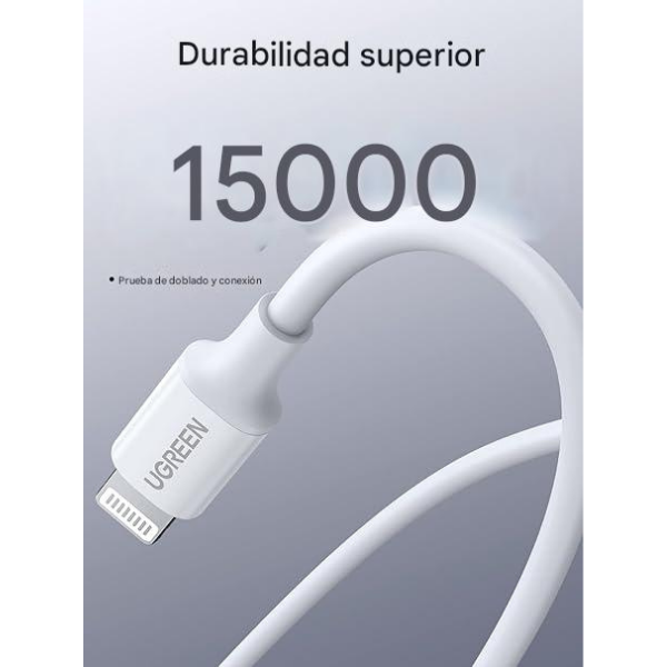UGREEN 10493 Cable USB-C a Lightning 1m 60W Blanco