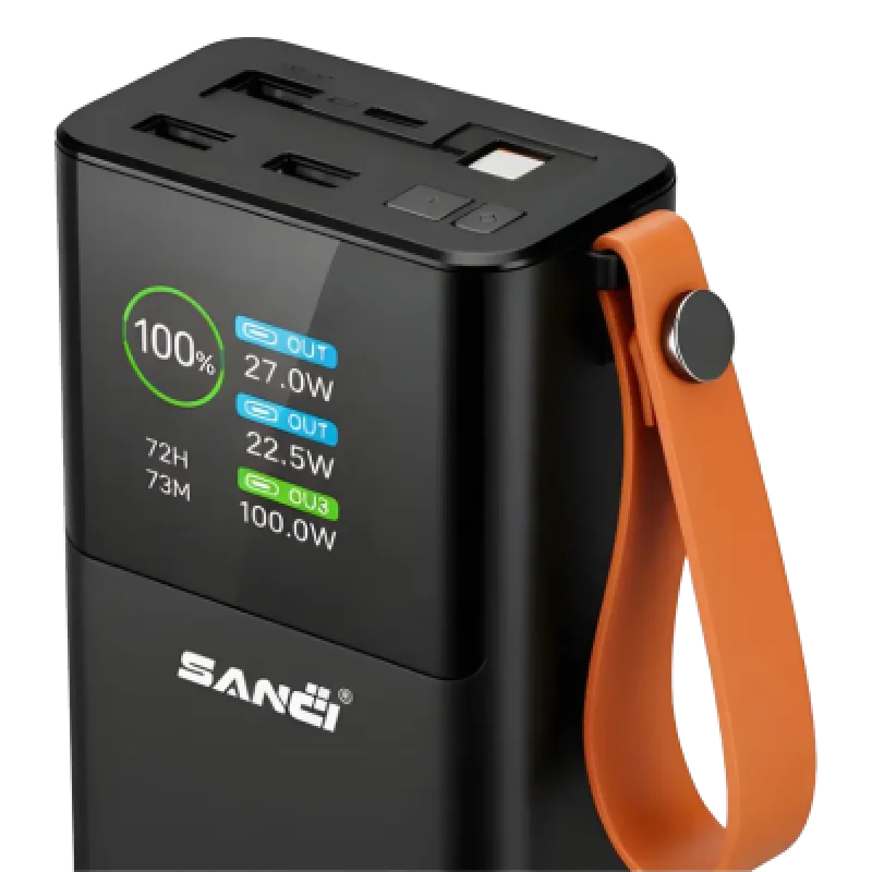 Power Bank SANCI 60000mAh 200W | Carga Laptop y Celular, con Cable⚡